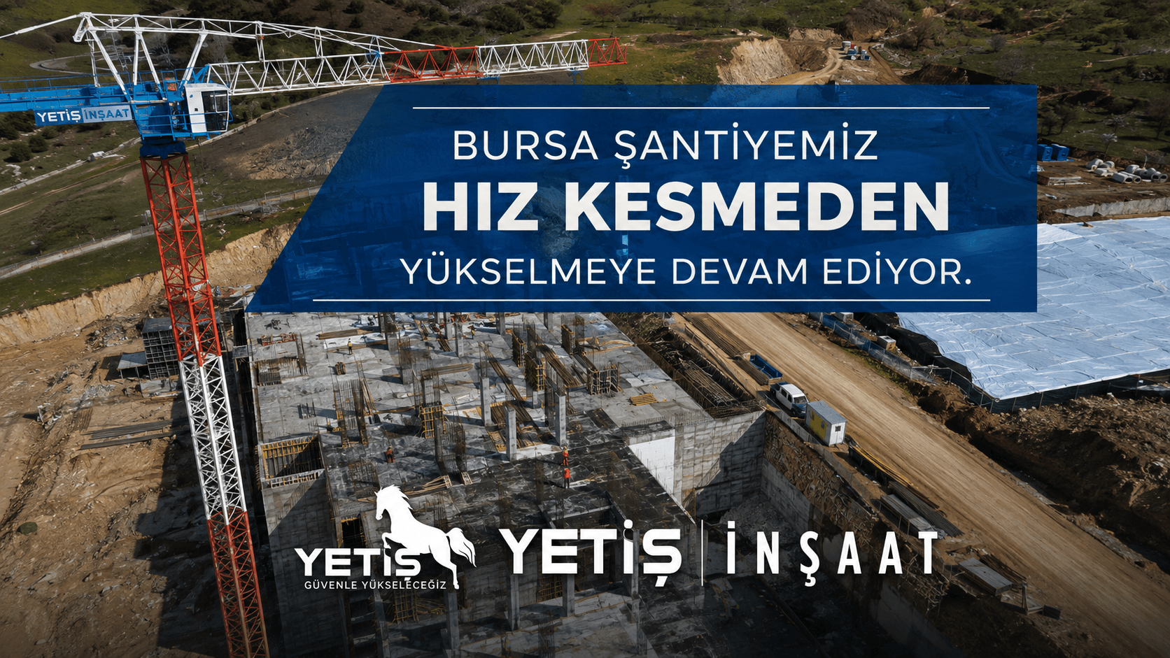 Bursa şantiyemizin havadan görünümü